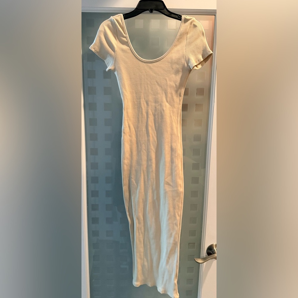 Fashion Nova Cream Midi Dress